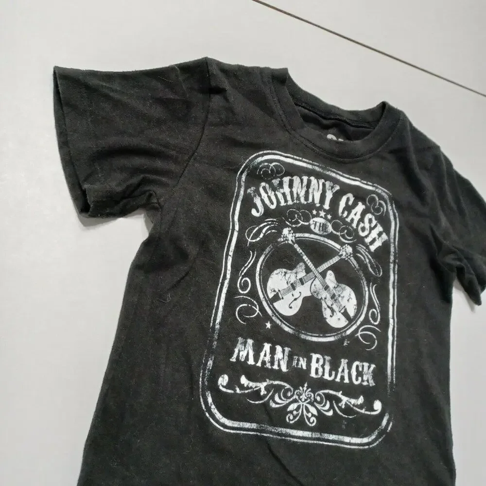 Cash Johnny Cash Man‎ In Black Graphic Tee Boy 3t